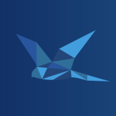 vogel donkerblauw