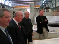 Van links naar rechts: Thijs van Daalen, Andries van Dijk (ChristenUnie Zuid Holland), Wubbo Ockels en Jan-Eric Geersing